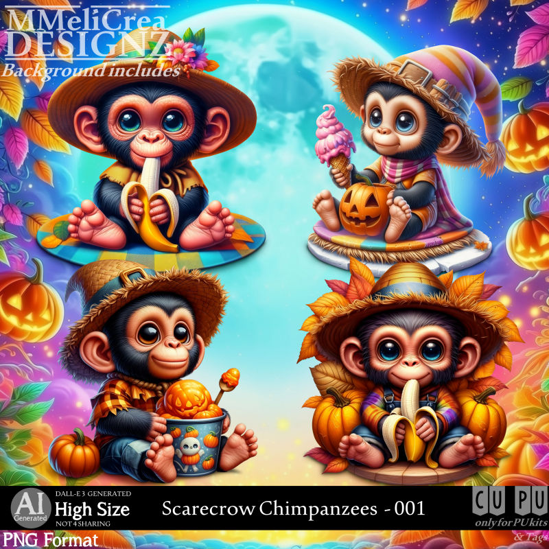 (image for) AI - Scarecrow Chimpanzees - CU001 (CU4PU/PNG)